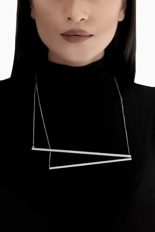 Out of Line Silver Neckpeice