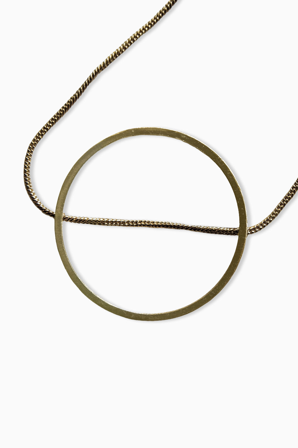 Slit A Circle Golden Neckpeice