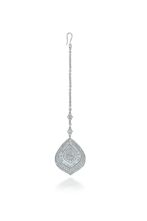 Full Cut and Baguette Diamond Maangtikka