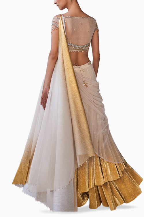 Golden Gleam Double Layer Lehenga Set
