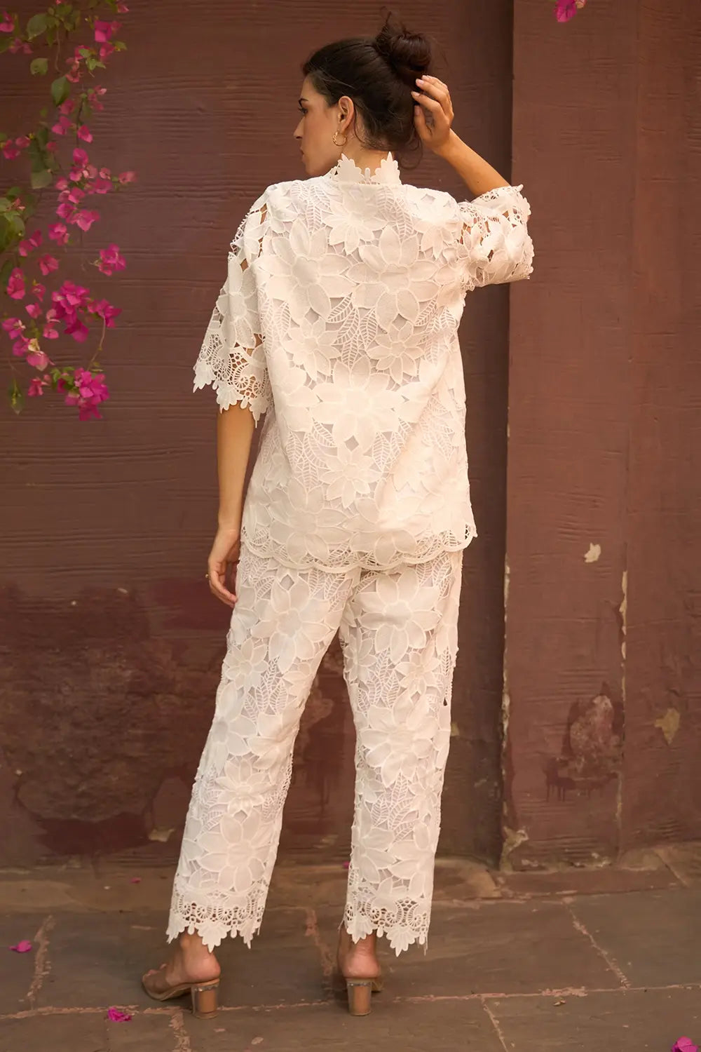 Myra Mesh Daylily Sequins Pant Set