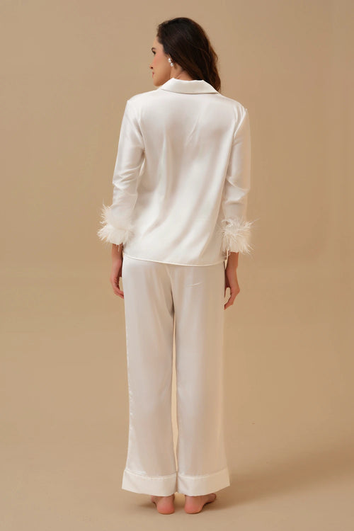 Mysthelle White Amara Nightwear Pyjama Set