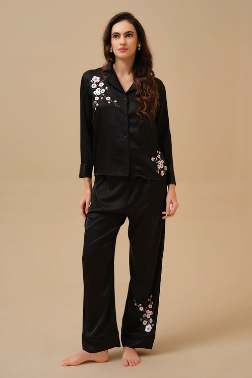 Mysthelle Black Sakura Pyjama Set