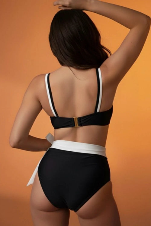 Classic Black Tie-Up Bikini Set