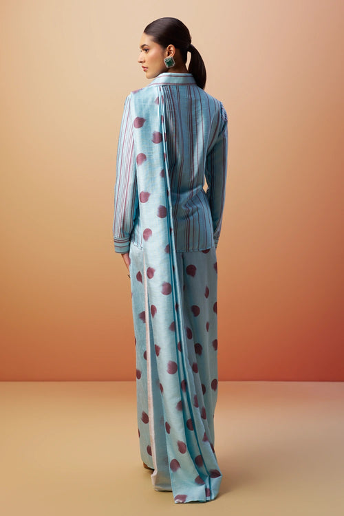 Raagya Printed Shirt Saree