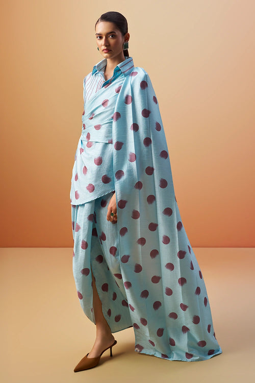 Raagya Printed Shirt Saree
