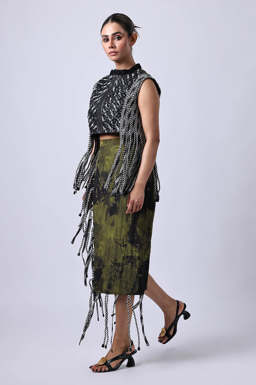 Magnolia Crop Jacket And Skirt Set