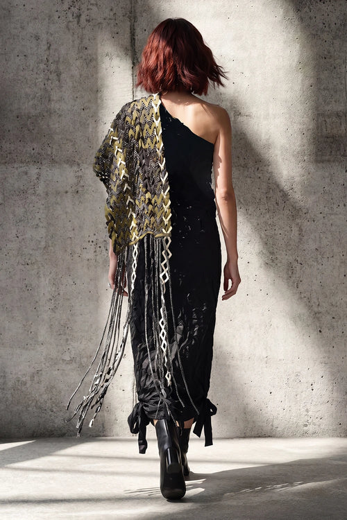 Magnolia One Shoulder Drape Maxi Dress