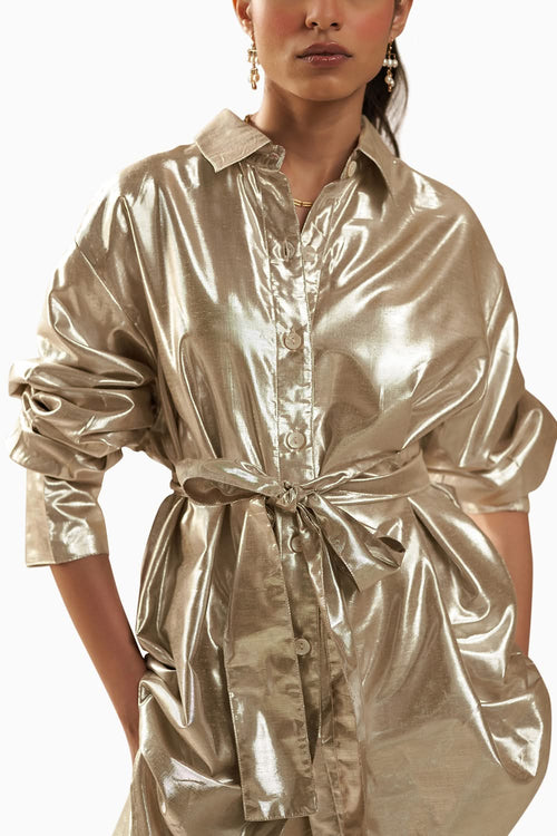 Willow Champagne Metallic Shirt