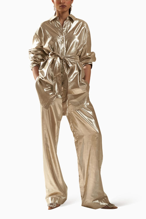 Willow Champagne Mettalic Pant