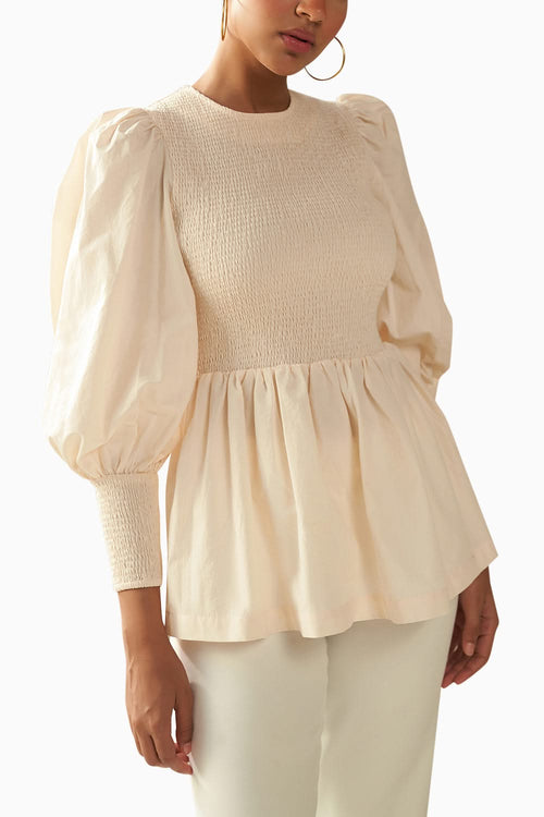 Leya Cream Top