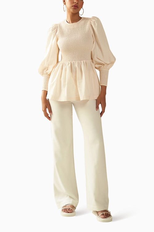 Leya Cream Top
