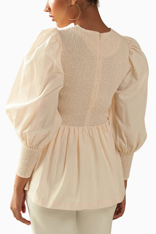 Leya Cream Top