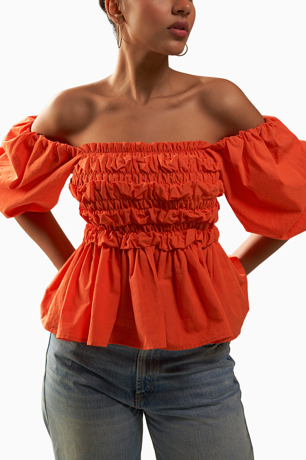 Aya Tangerine Top