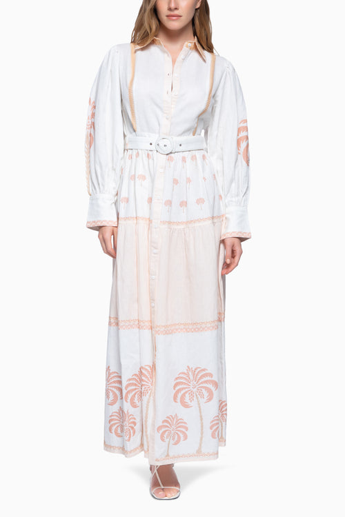 Ivory Palm Tree Robe Carmela
