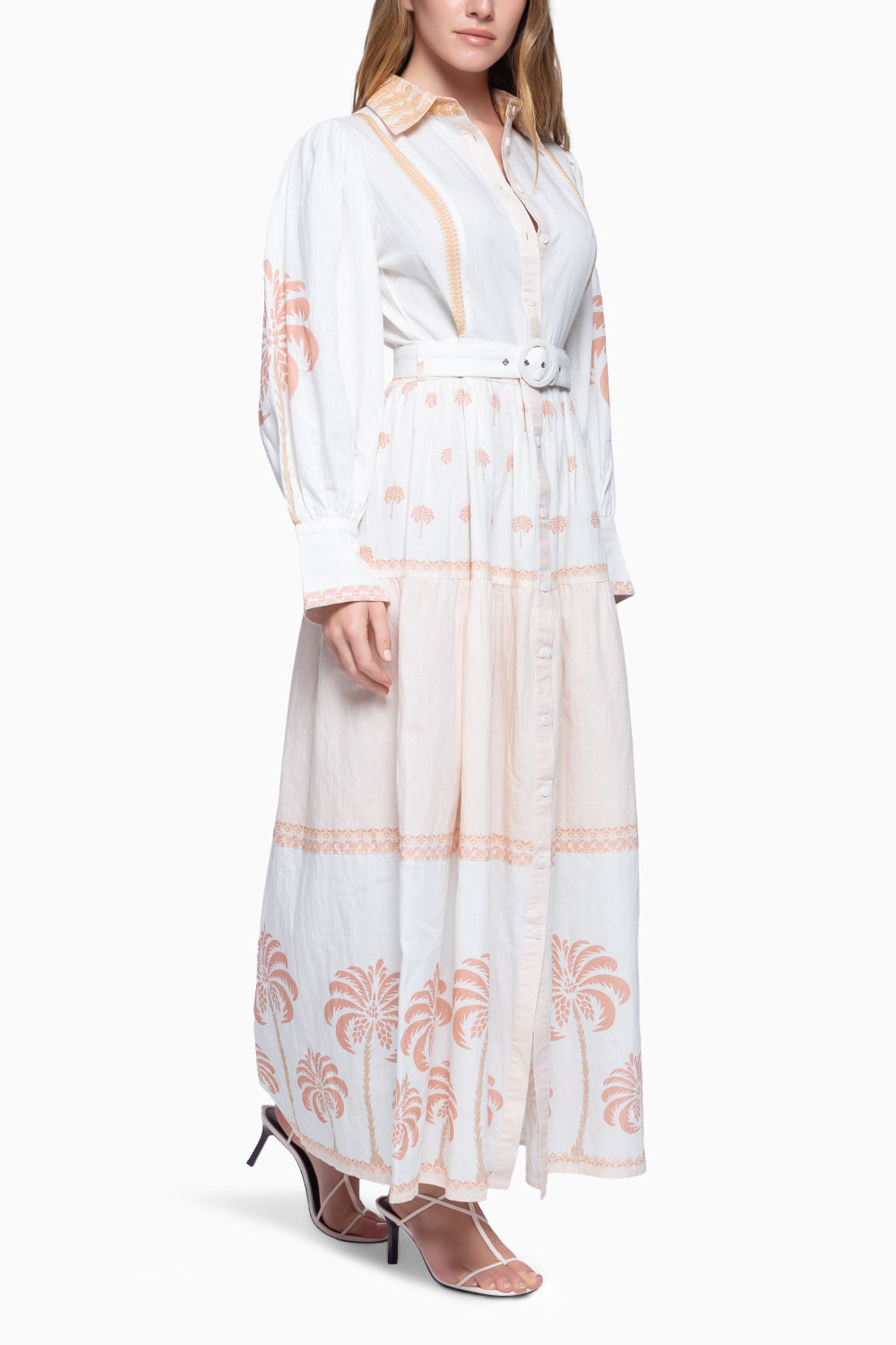 Ivory Palm Tree Robe Carmela