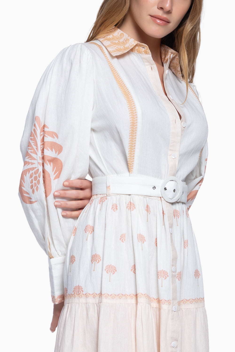 Ivory Palm Tree Robe Carmela