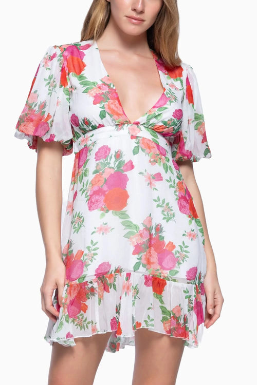 White Floral Sylvia Dress