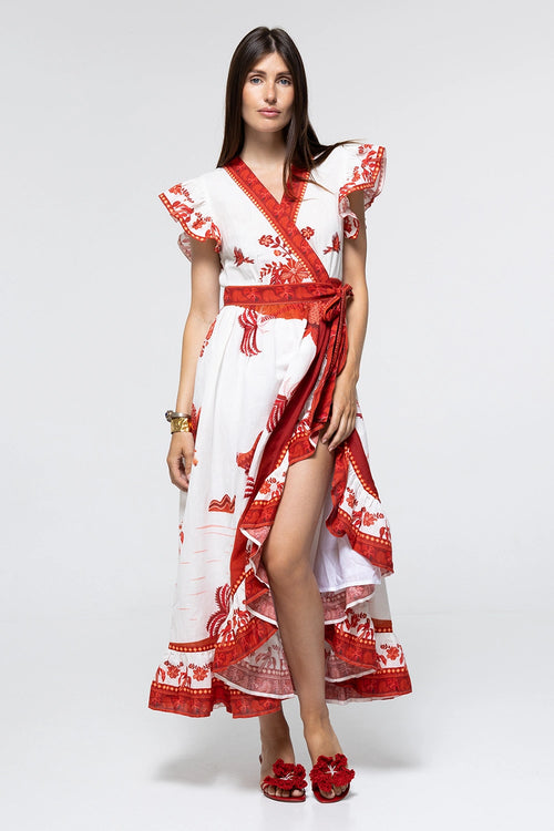 Robe Camille Red Parrot