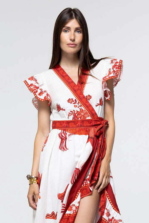 Robe Camille Red Parrot