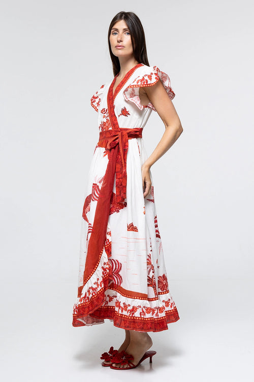 Robe Camille Red Parrot