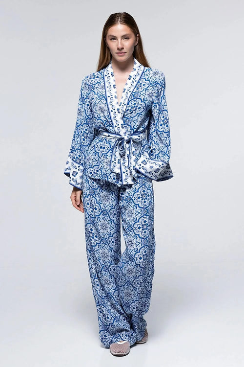 Pantalon Kenza Blue Tile