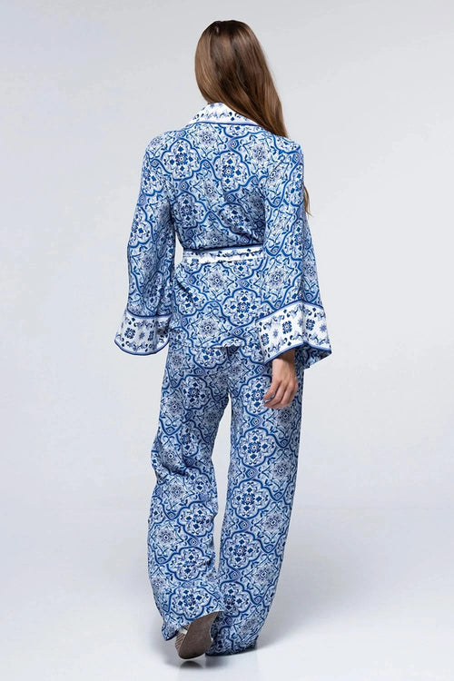 Pantalon Kenza Blue Tile