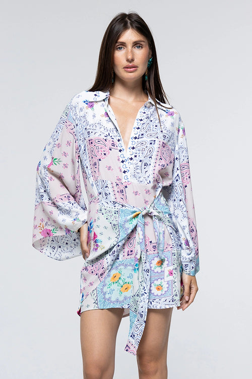 Robe Penelope Paisley Floral Patch
