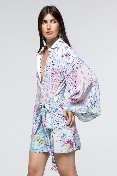 Robe Penelope Paisley Floral Patch