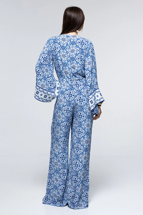 Josephine Jumpsuit Blue Tile