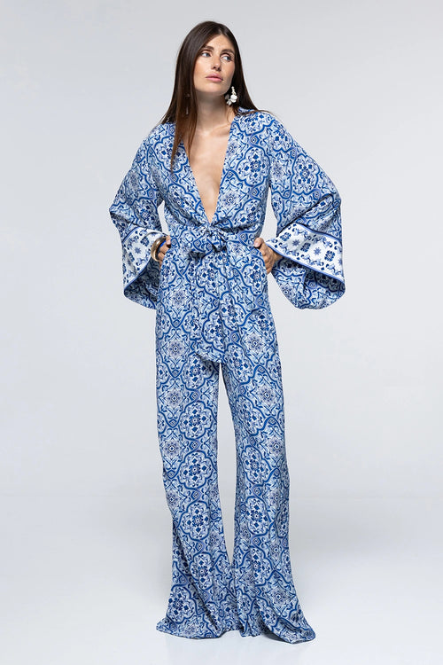 Josephine Jumpsuit Blue Tile