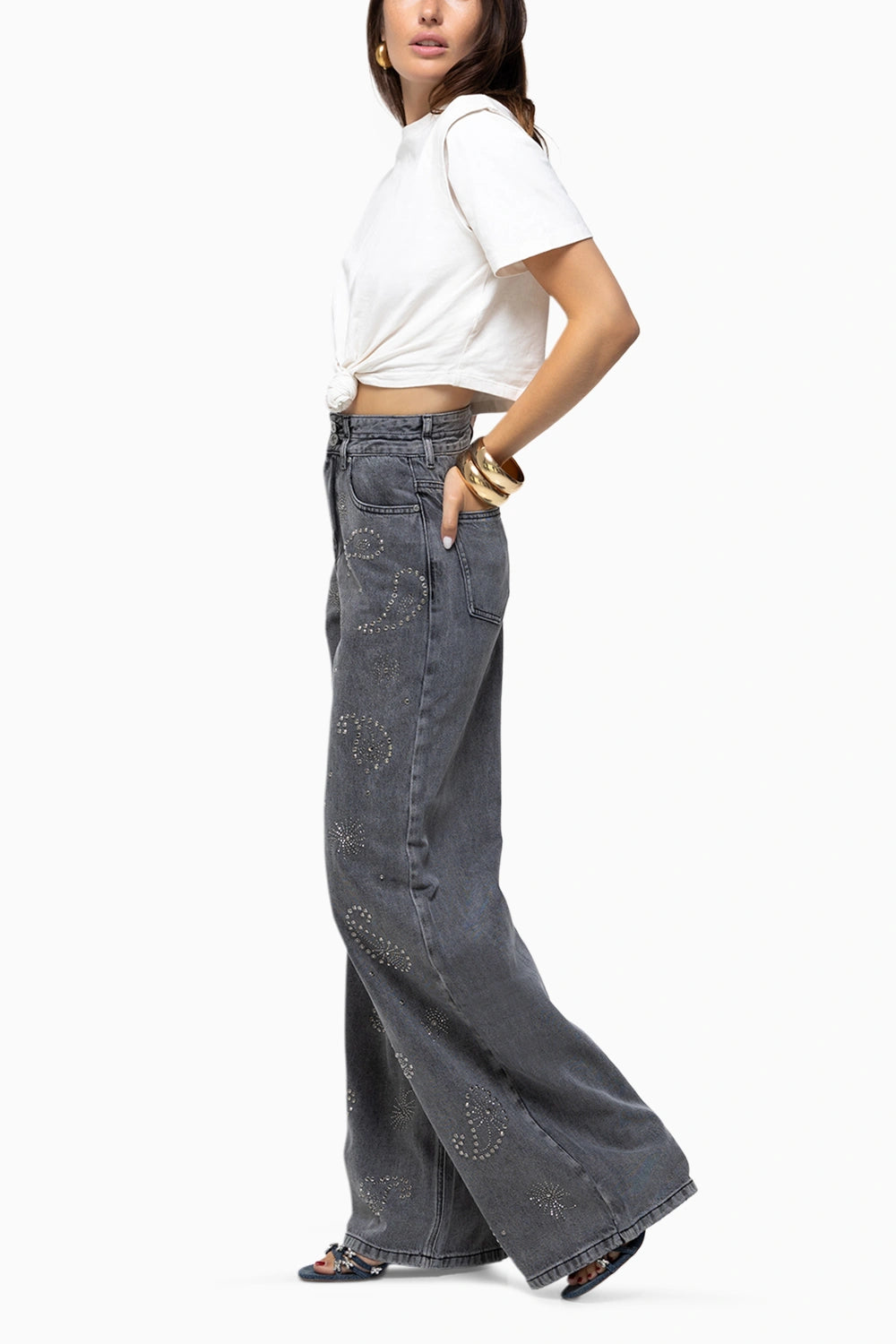 Strass Gris Jeans Lara