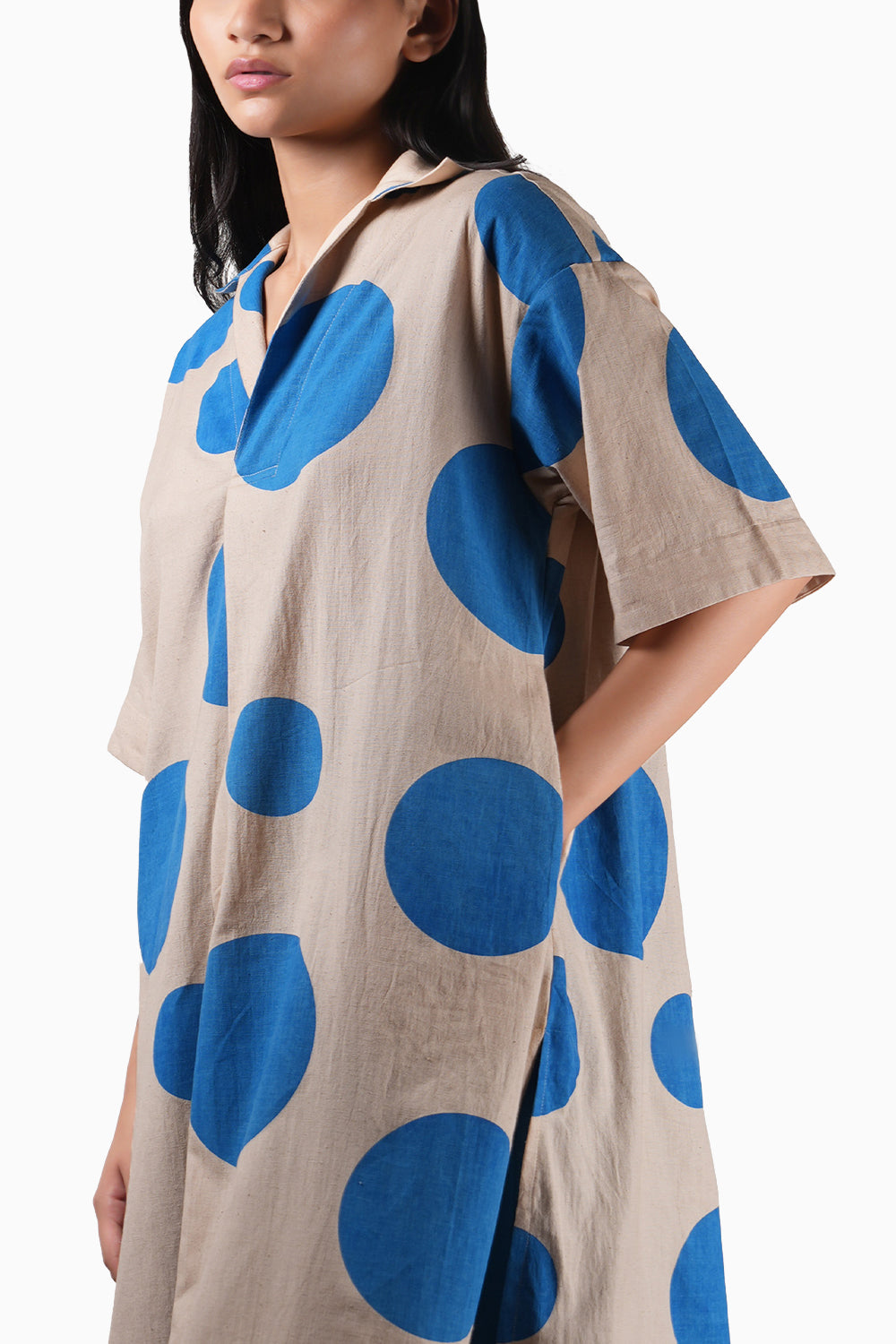 Blue Polka Tunic Set