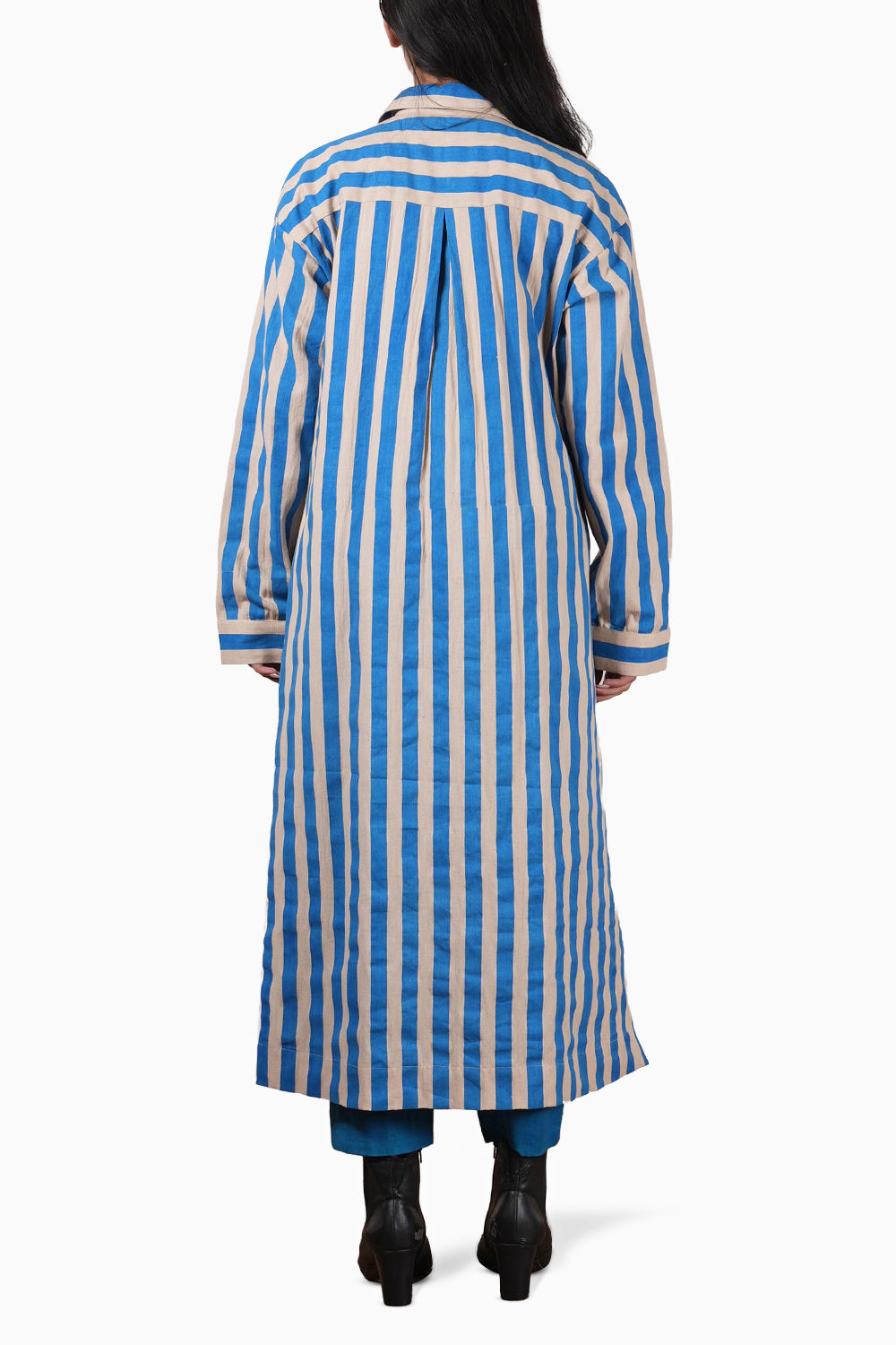 Blue Striped Tunic Set