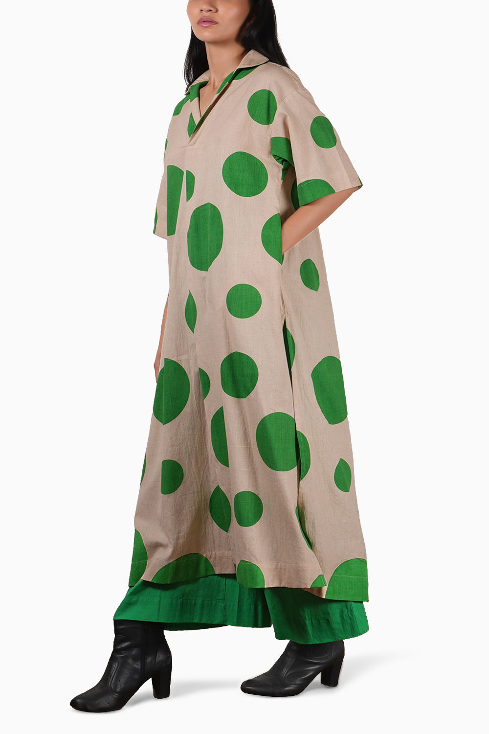 Green Polka Tunic Set