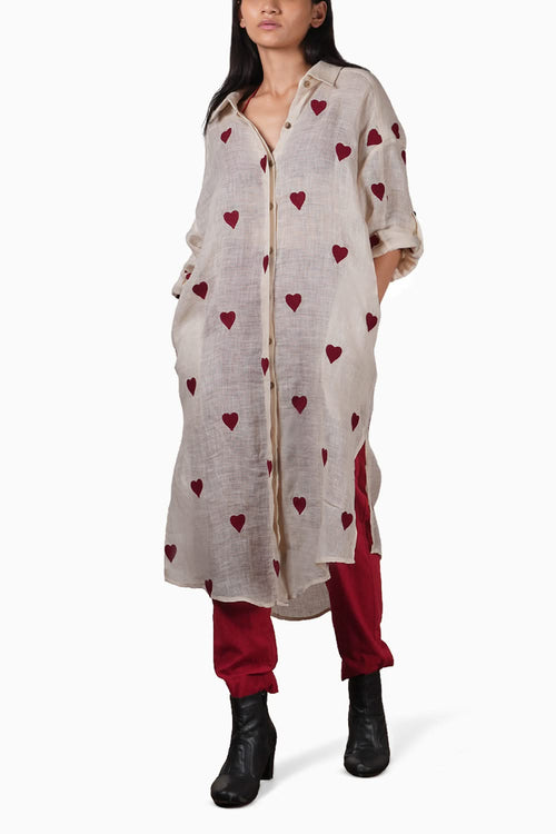 Oatmeal Heart Shirt Set