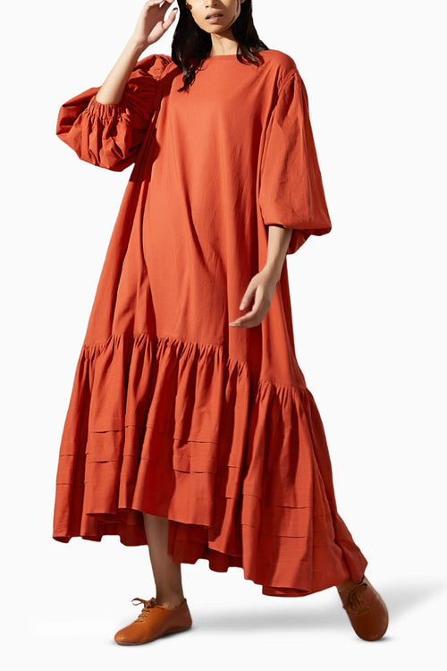 Kaavya Rust Dress