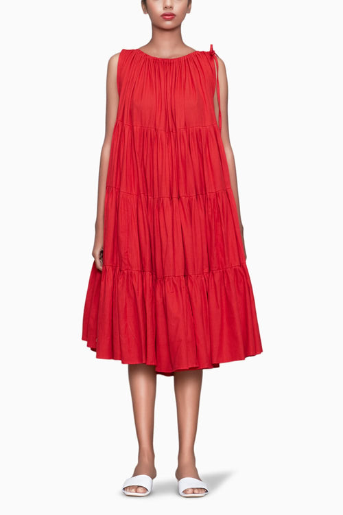 Red Mati New Vena Aakaar Dress