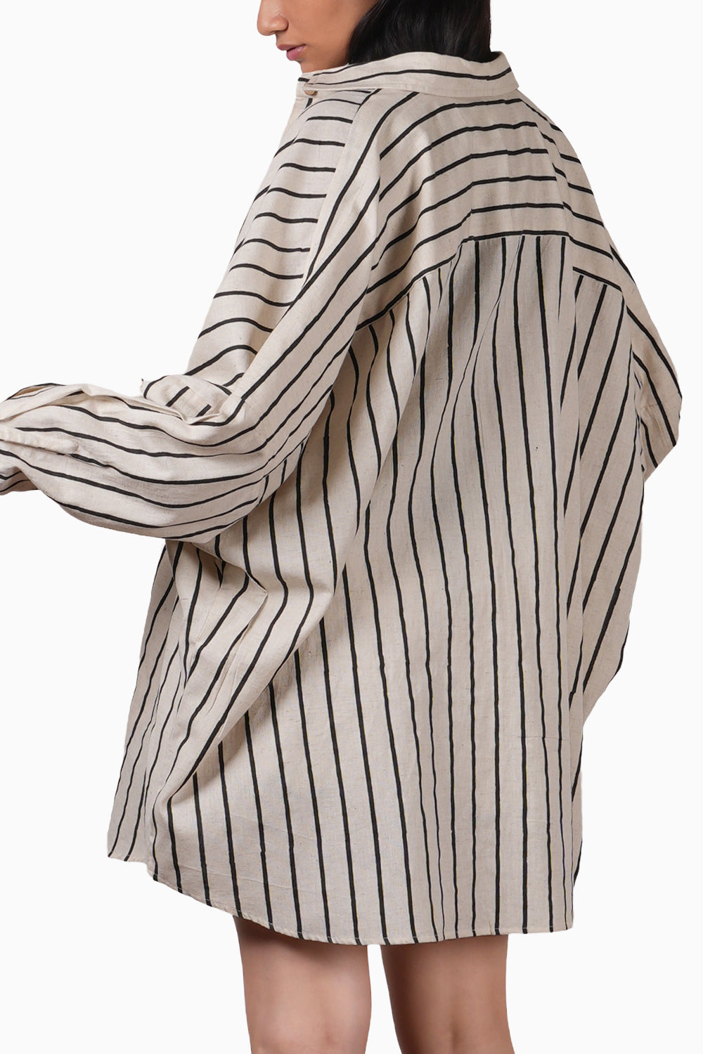 Oatmeal Oversized Striped Co-ord Set