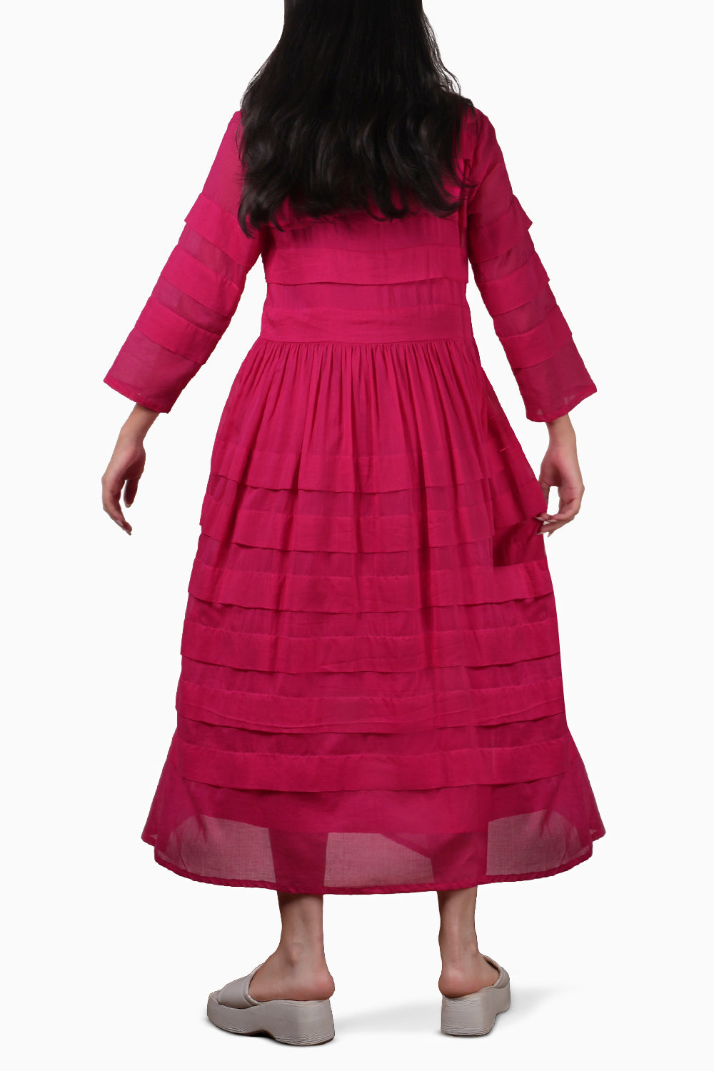 Pink Pleated Dress