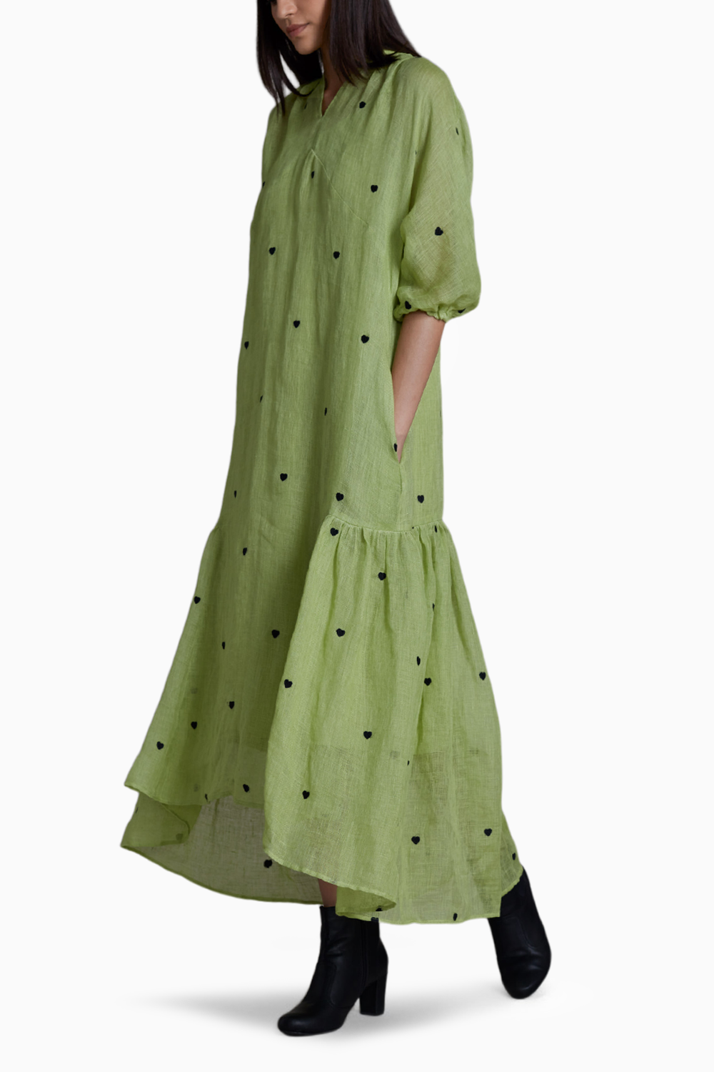 Mati Queen Of Hearts Dress-Green