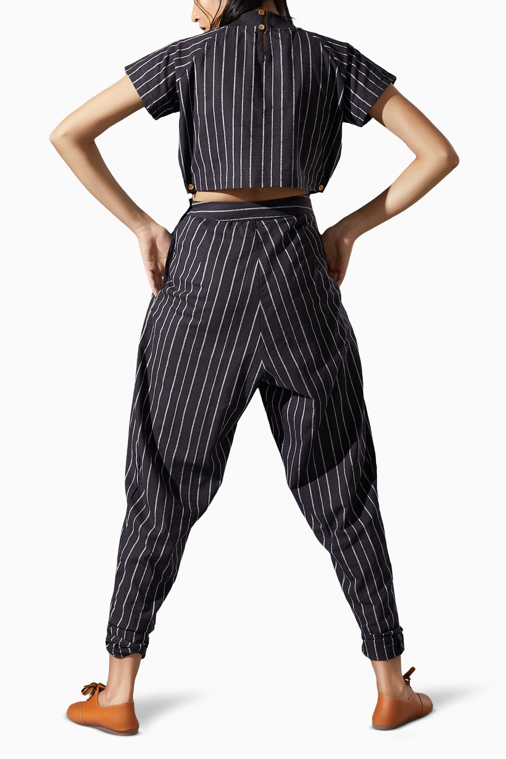 Ribbed Stoka Black Striped Co-ord Set