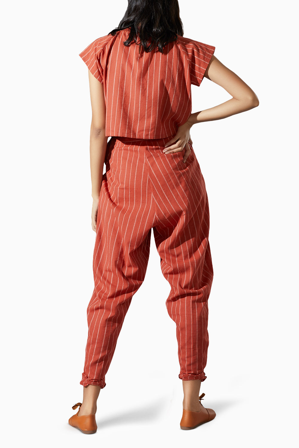 Ribbed Stoka Rust Striped Co-ord Set