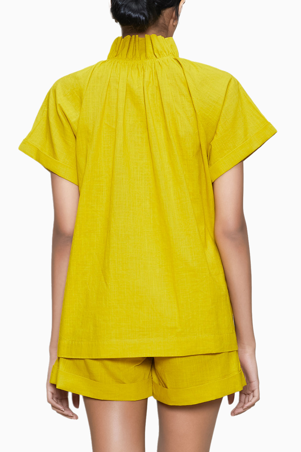 Yellow Tora and Shorts Set