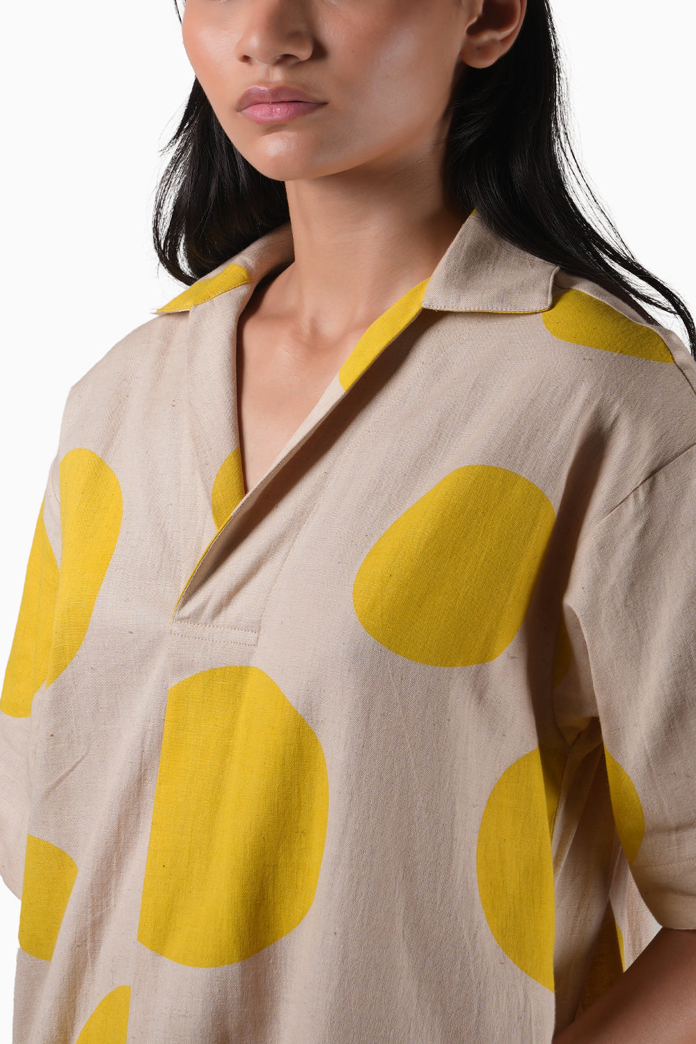 Yellow Polka Tunic Set