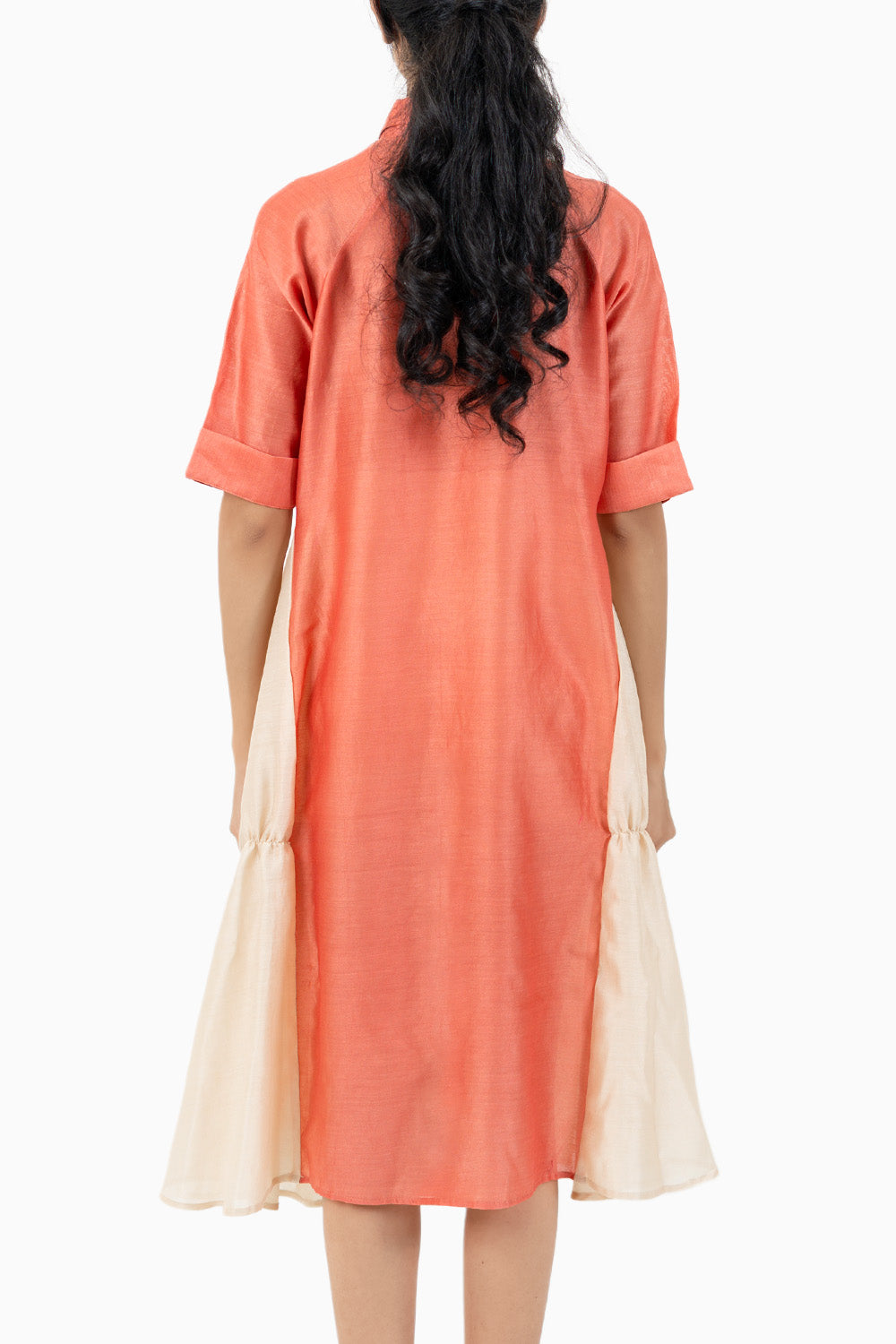 Peach-Ecru Mellisa Dress