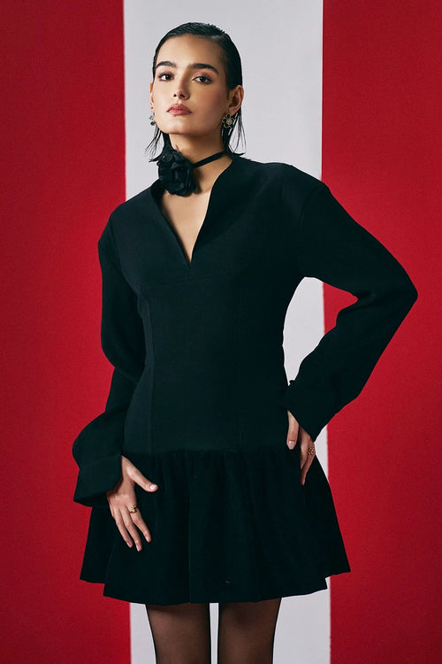 Evergreen Balloon Dress