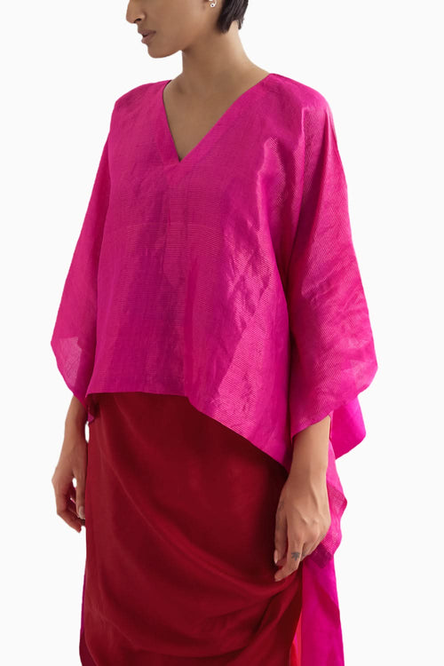 Rani Metallic Kaftan Blouse