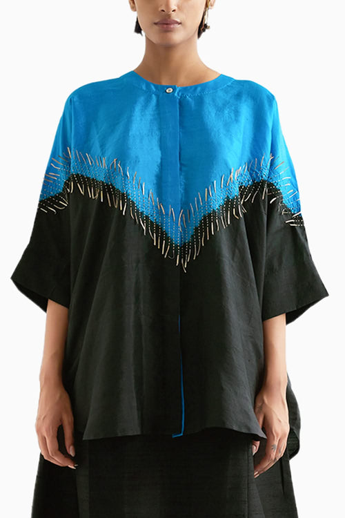 Methyl Blue and Black Solder Shirt