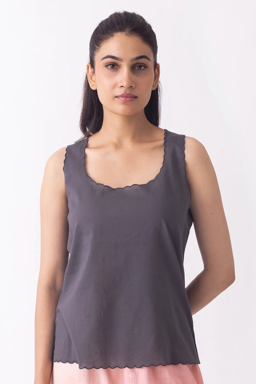 Mia Voile Black Slip